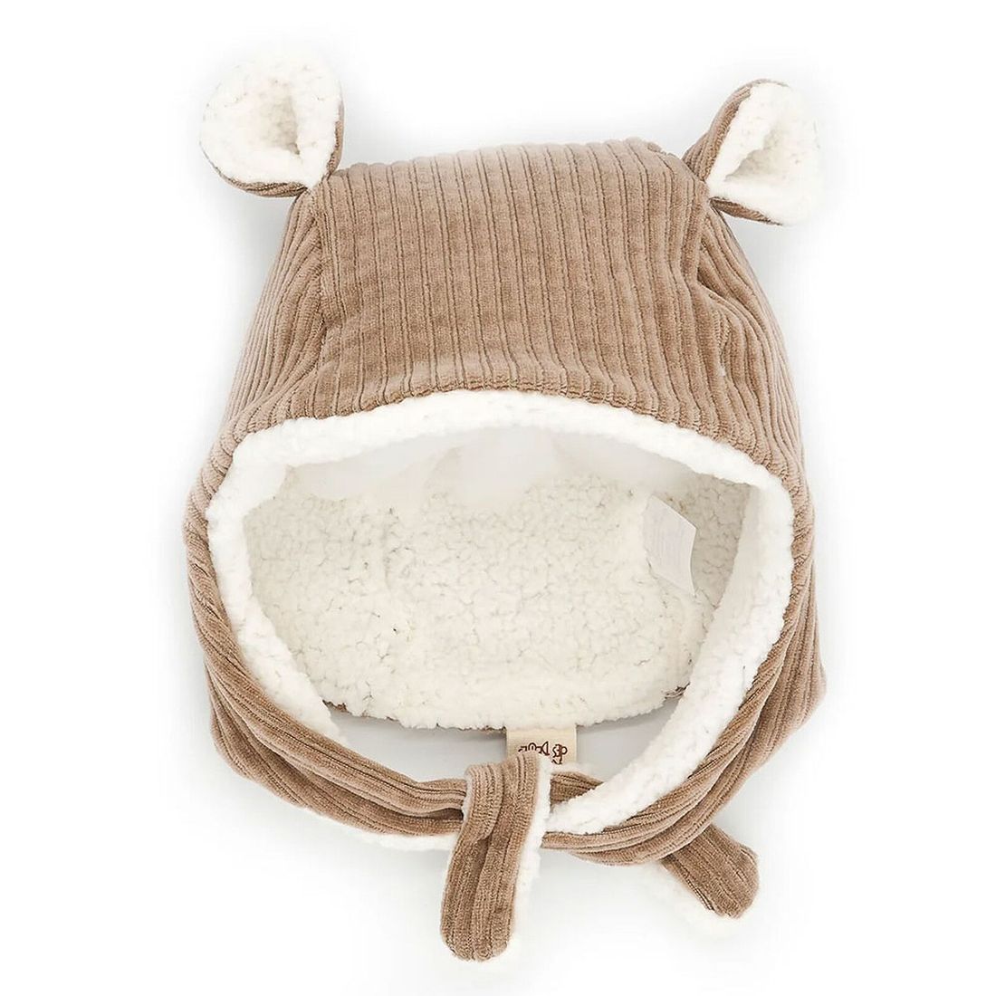 Bonnet Velours Taupe - 0/3 Mois (Rien que des bêtises) - Image 1