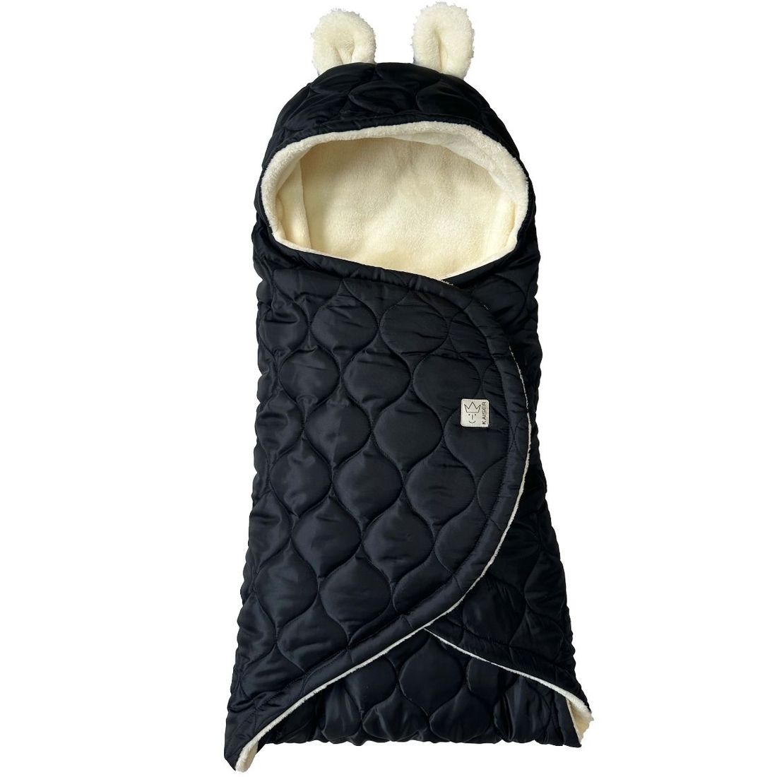 Couverture nomade pour bébé Recy black-cream (Kaiser) - Image 1