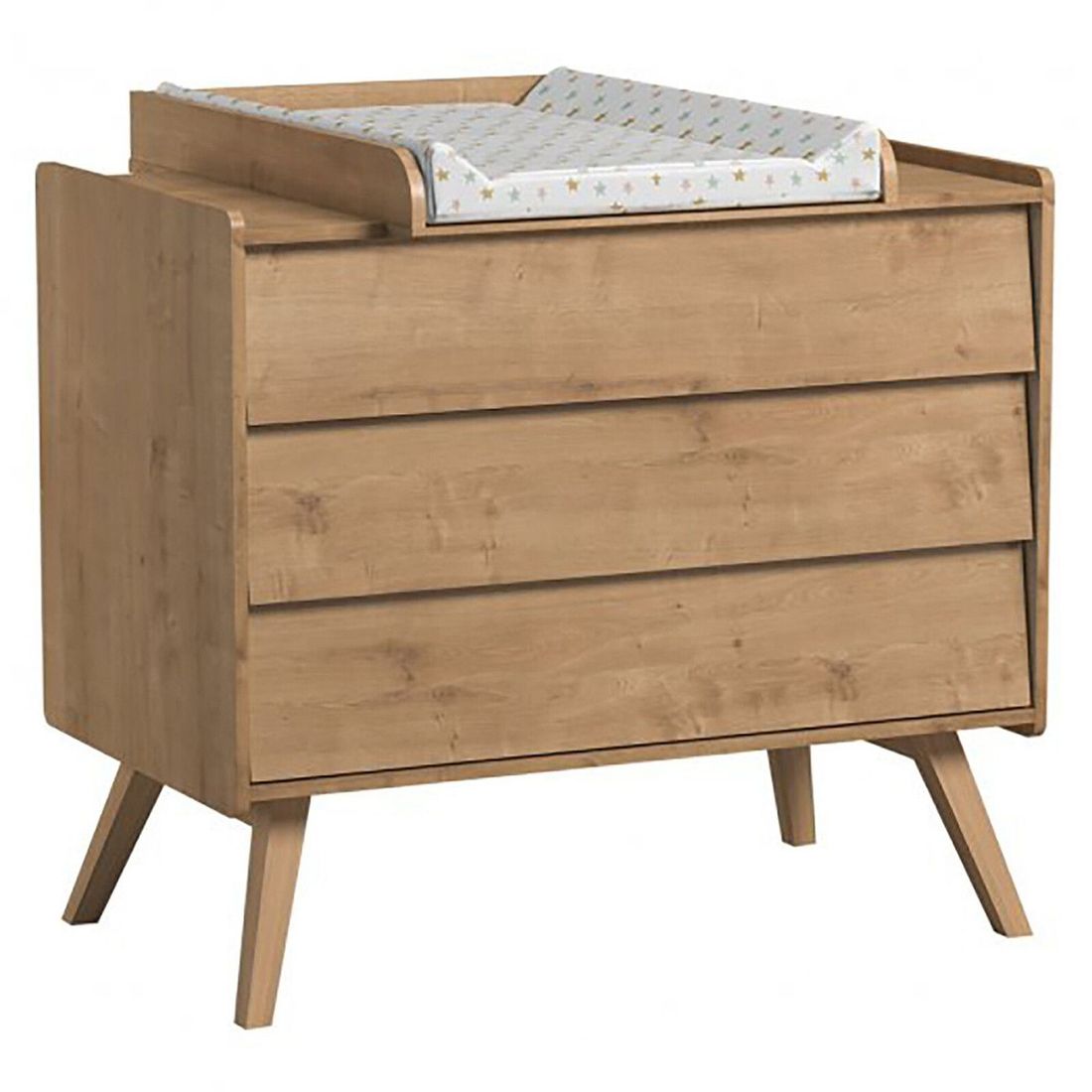 Commode et Plan à Langer Vintage - Chêne (Vox Meubles) - Image 1