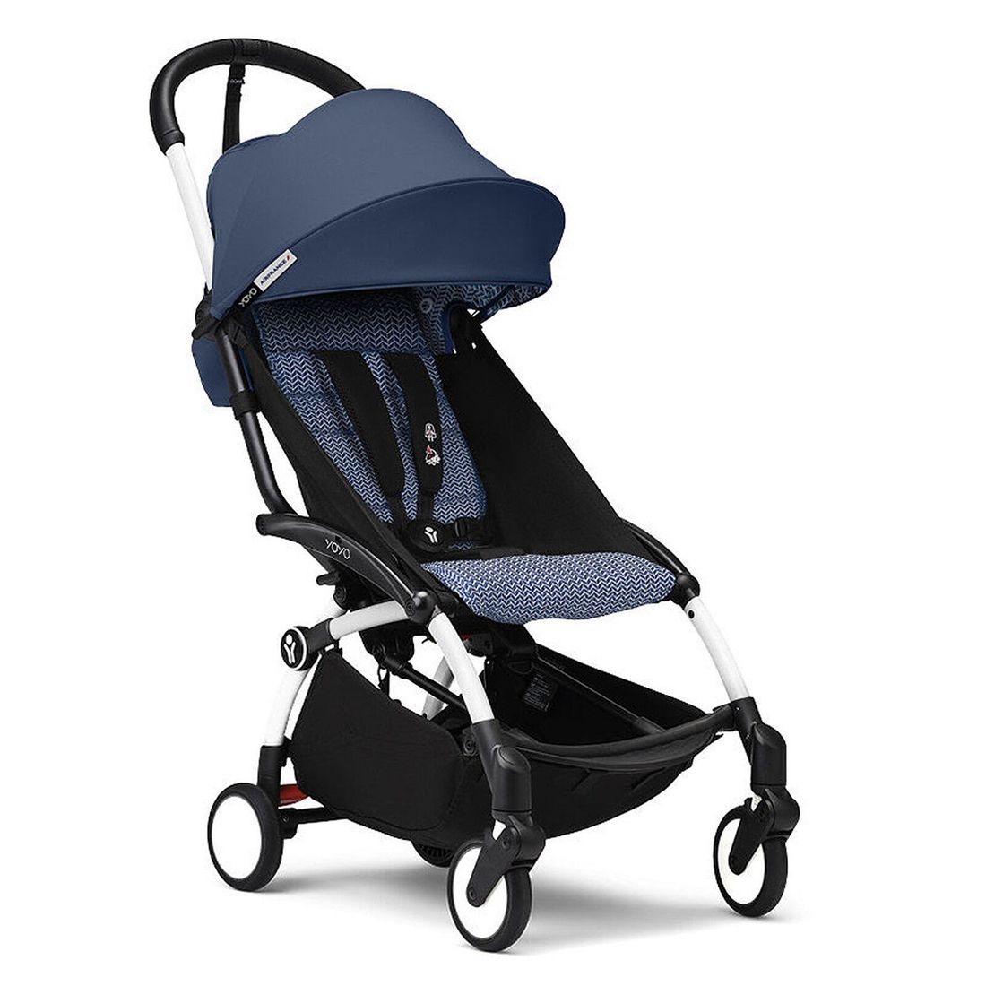 Poussette YOYO³ 6+ Chassis Blanc - Bleu Air France (Stokke) - Couverture