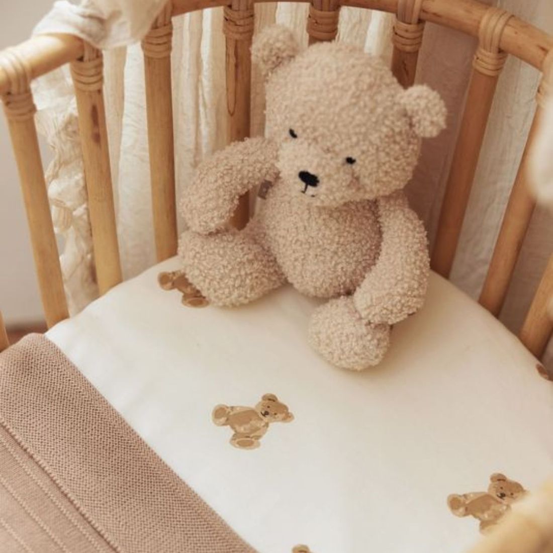 Drap housse de berceau ours Teddy Bear (40 x 80 cm) (Jollein) - Image 3
