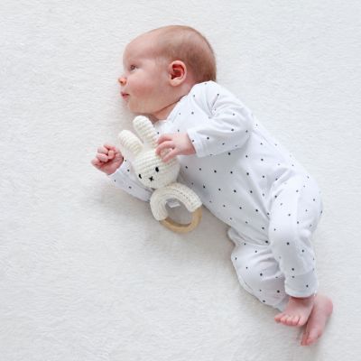 Hochet anneau de dentition Miffy blanc (Just Dutch) - Image 2