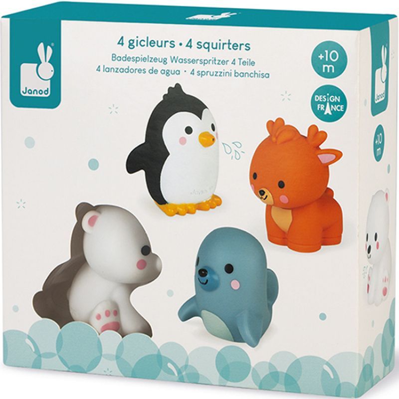Lot de 4 gicleurs de bain Animaux polaires (Janod) - Image 5