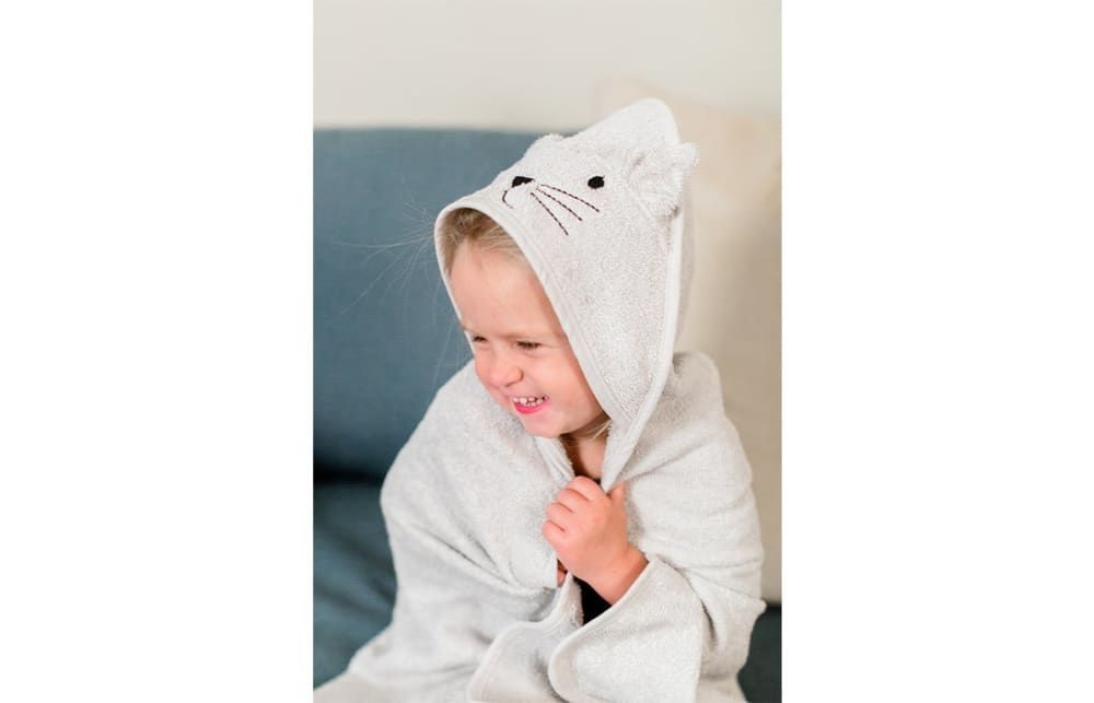 Cape de bain chat en coton (Kindsgut) - Image 1