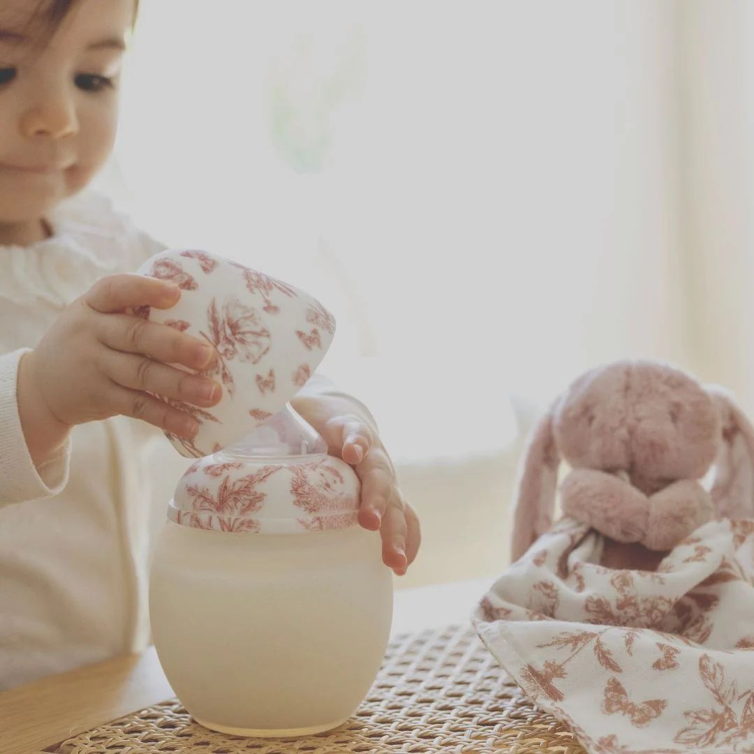 Coffret Biberon + Doudou | Tartine et Chocolat "Toile de Jouy" Terracotta (Elhée) - Image 3