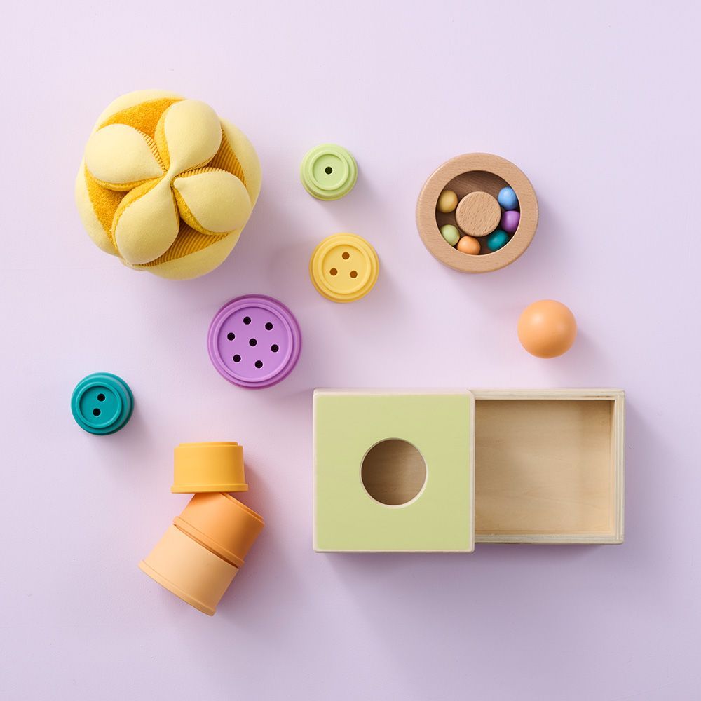 Petite Amélie | Coffret de jouets d'éveil Montessori | Bois certifié FSC et silicone | 7-9 mois | Kit sensoriel et motricité fine avec accessoires (Petite Amélie) - Couverture