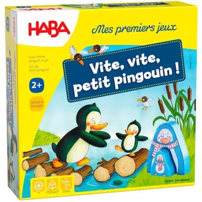 Vite, vite, petit pingouin ! (Haba) - Couverture
