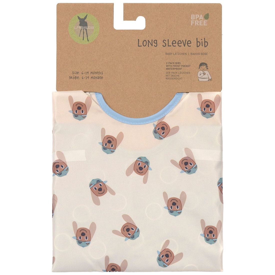 Lot de 2 bavoirs manches longues Tiny Team Chien (Lassig) - Image 8