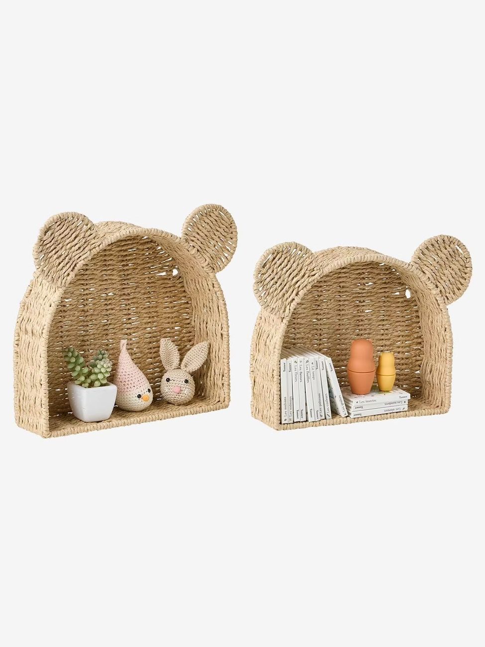 Lot de 2 étagères ourson marron (Vertbaudet) - Image 1