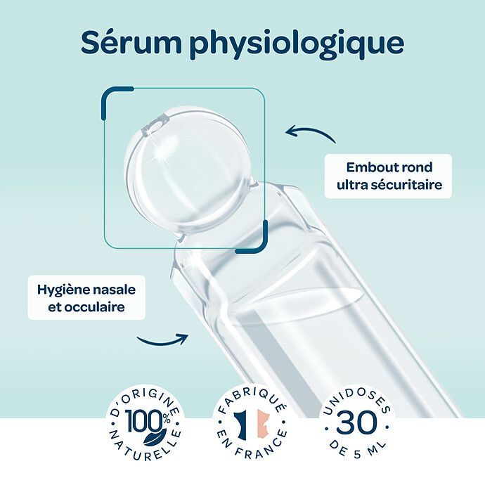 Lot de 30 Unidoses de Sérum Physiologique - 5 ml (Biolane) - Image 4