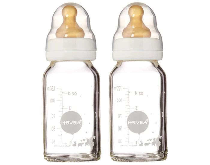 Lot de 2 Biberons en Verre (Hevea) - Image 1