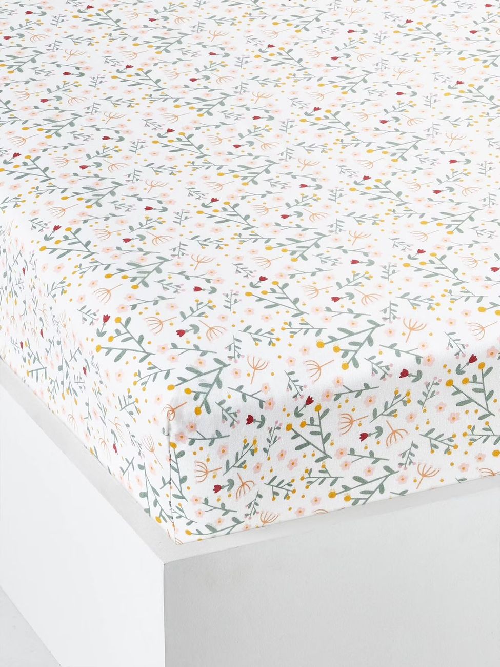 Drap-housse bébé FLEURETTES ecru / multico (Vertbaudet) - Couverture