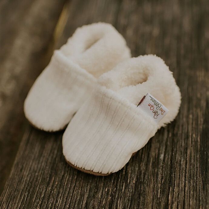 Chaussons Velours Ecru - 22/23 (Rien que des bêtises) - Image 1