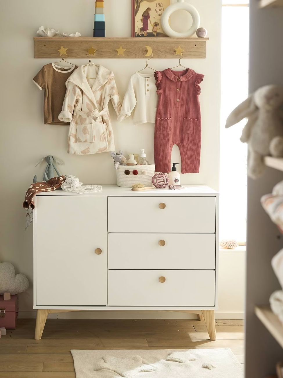 Commode SONGE blanc/bois (Vertbaudet) - Image 1