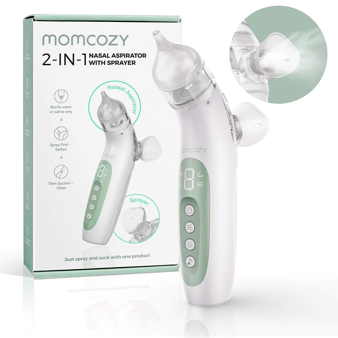 Aspirateur Nasal électrique bébé 2 en 1 (Momcozy) - Image 1