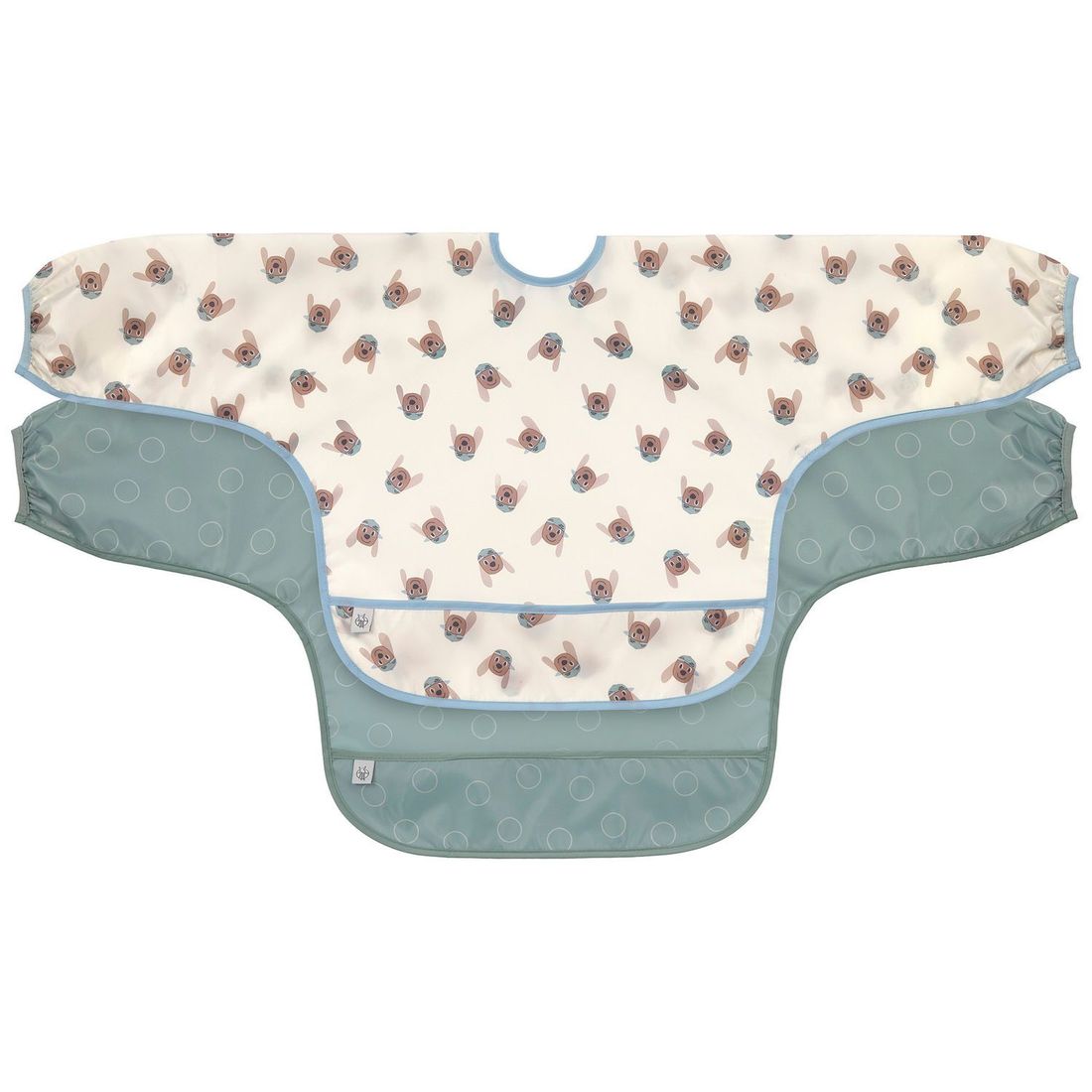 Lot de 2 bavoirs manches longues Tiny Team Chien (Lassig) - Couverture