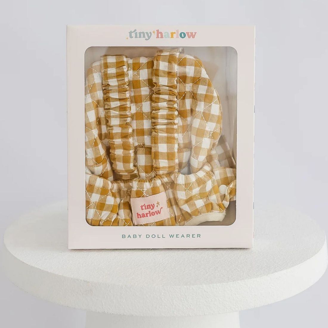 Porte bébé pour poupée Vichy Camel (Tiny Harlow) - Couverture