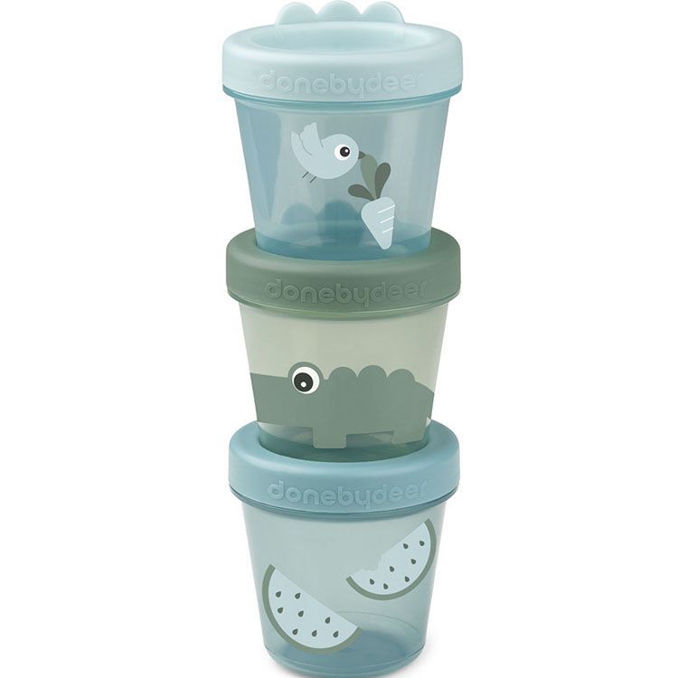 Lot de 3 pots de conservation Croco vert (150 ml) (Done by deer) - Image 1