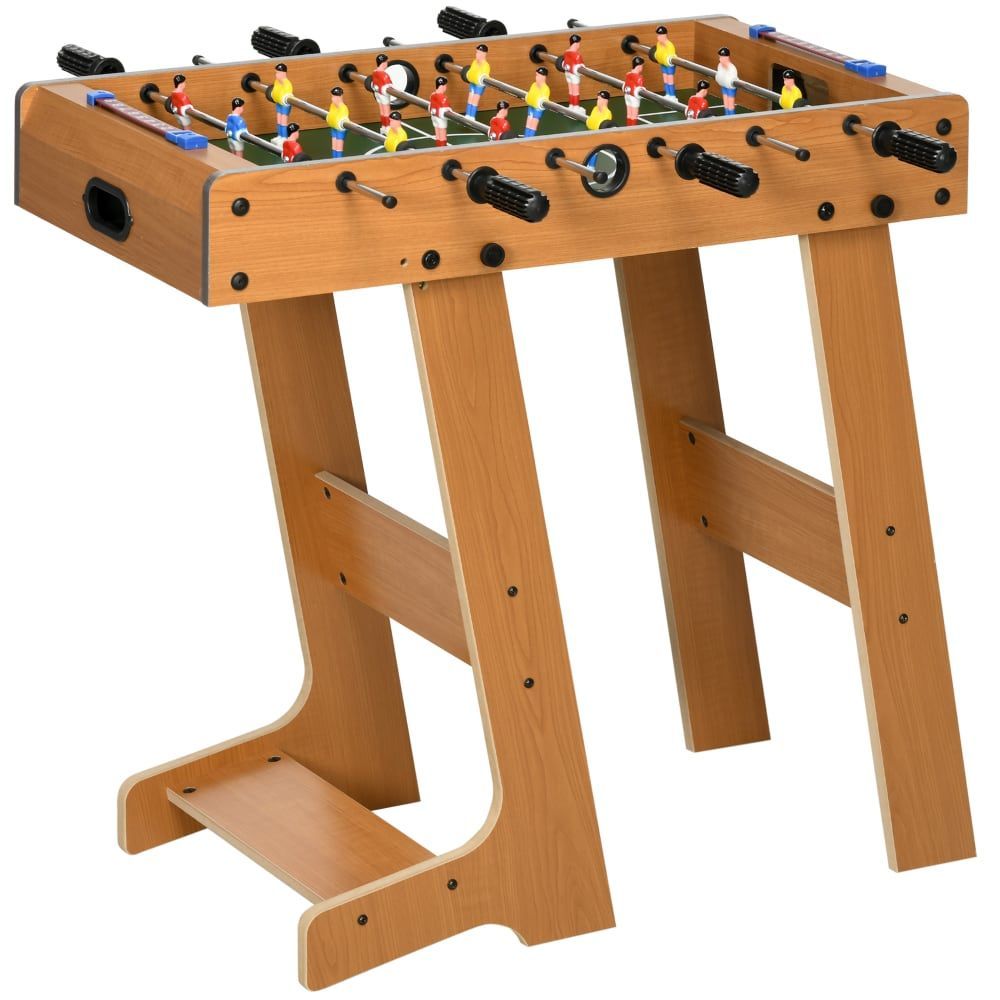 Babyfoot pliable en bois 18 joueurs pour adulte et enfant 69x37x70cm (Homcom) - Image 1