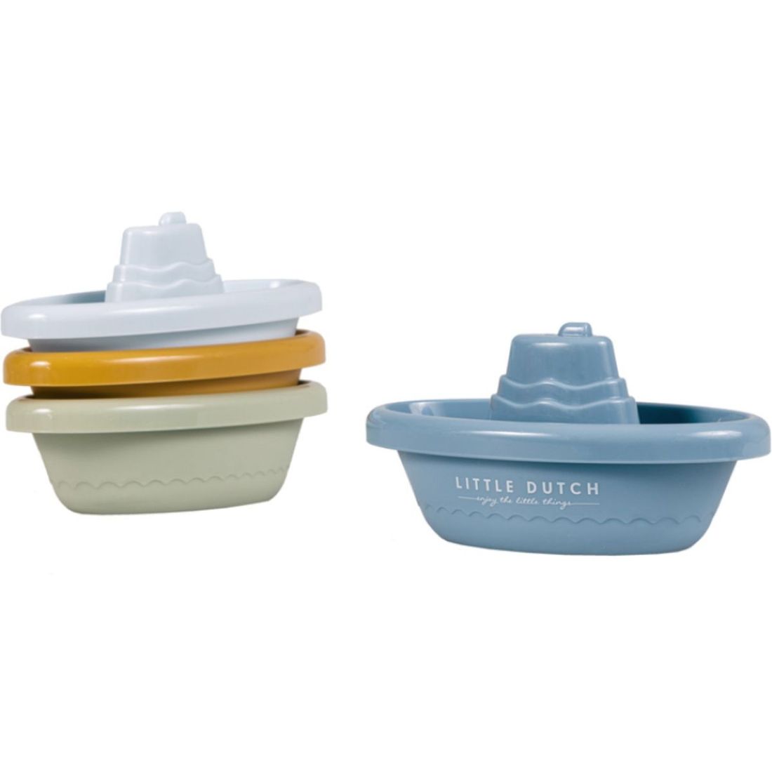 Bateaux de bain à empiler bleu (Little Dutch) - Image 7