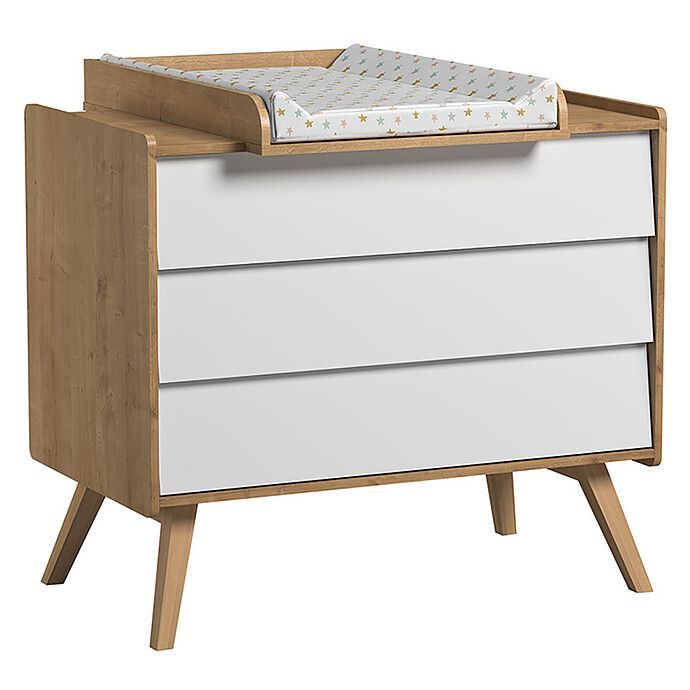 Chambre Trio Vintage 70 x 140 cm - Chêne et Blanc (Vox Meubles) - Image 4