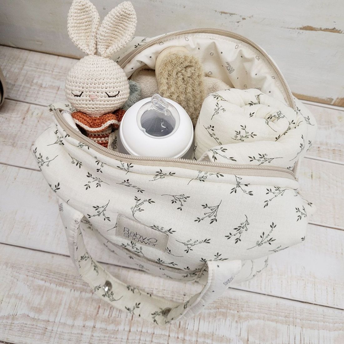 Sac à poussette Camila Olive Bloom (Babyshower) - Image 2