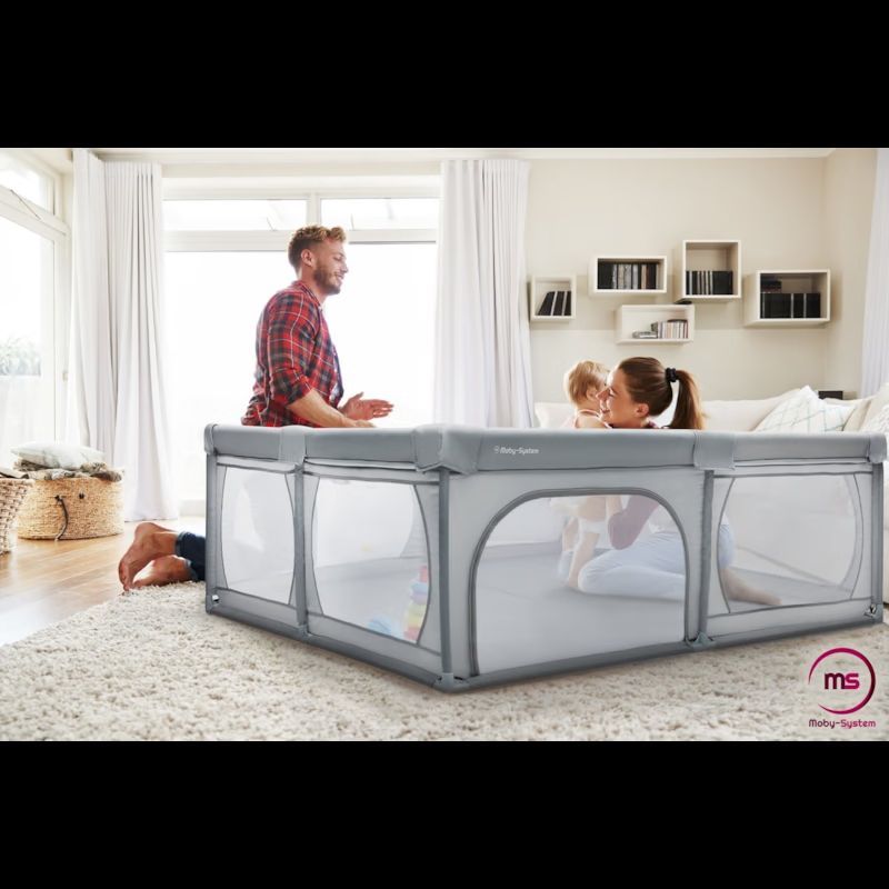 Parc bébé tissu pvc imperméable 200*160 (Moby System) - Couverture