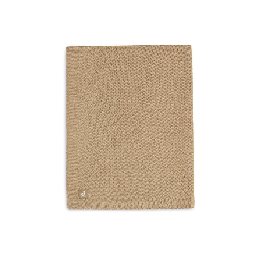 Couverture pour berceau Basic 75x100 cm Knit Biscuit - Marron (Jollein) - Couverture