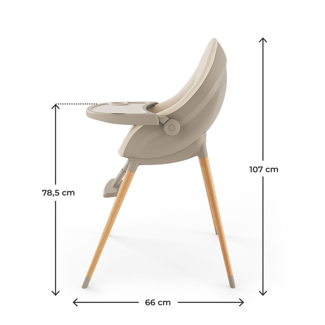 Chaise haute FINI UP 2 en 1 beige (Kinderkraft) - Image 8