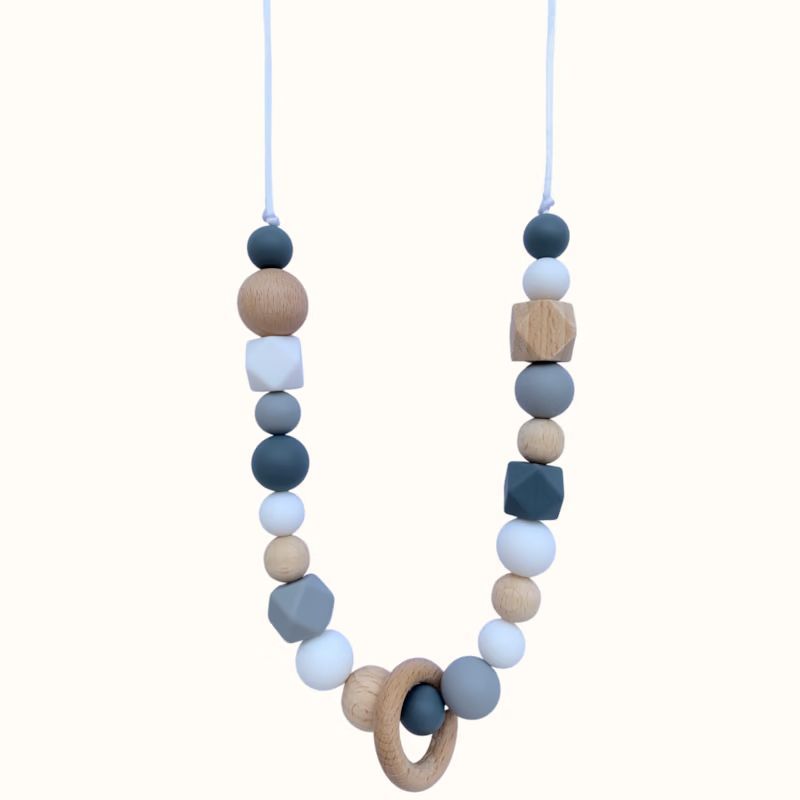 Collier d'allaitement - grey & wood ring (Mawen Materne) - Image 2