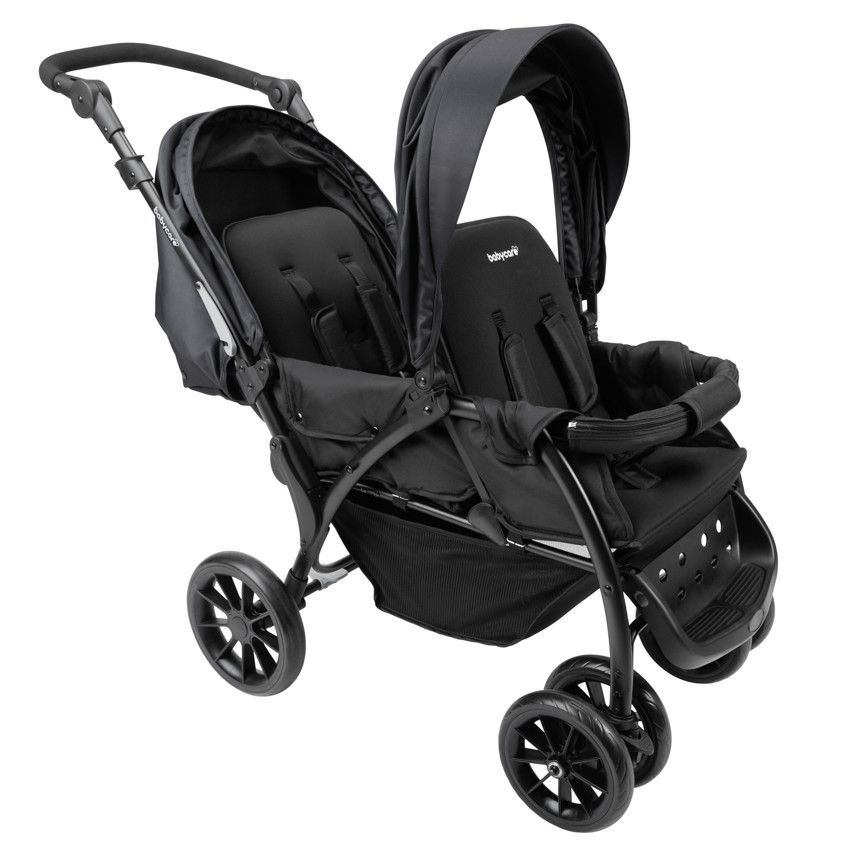 Poussette double pour enfants d'âge rapproché noir - Noir (Babycare) - Image 4