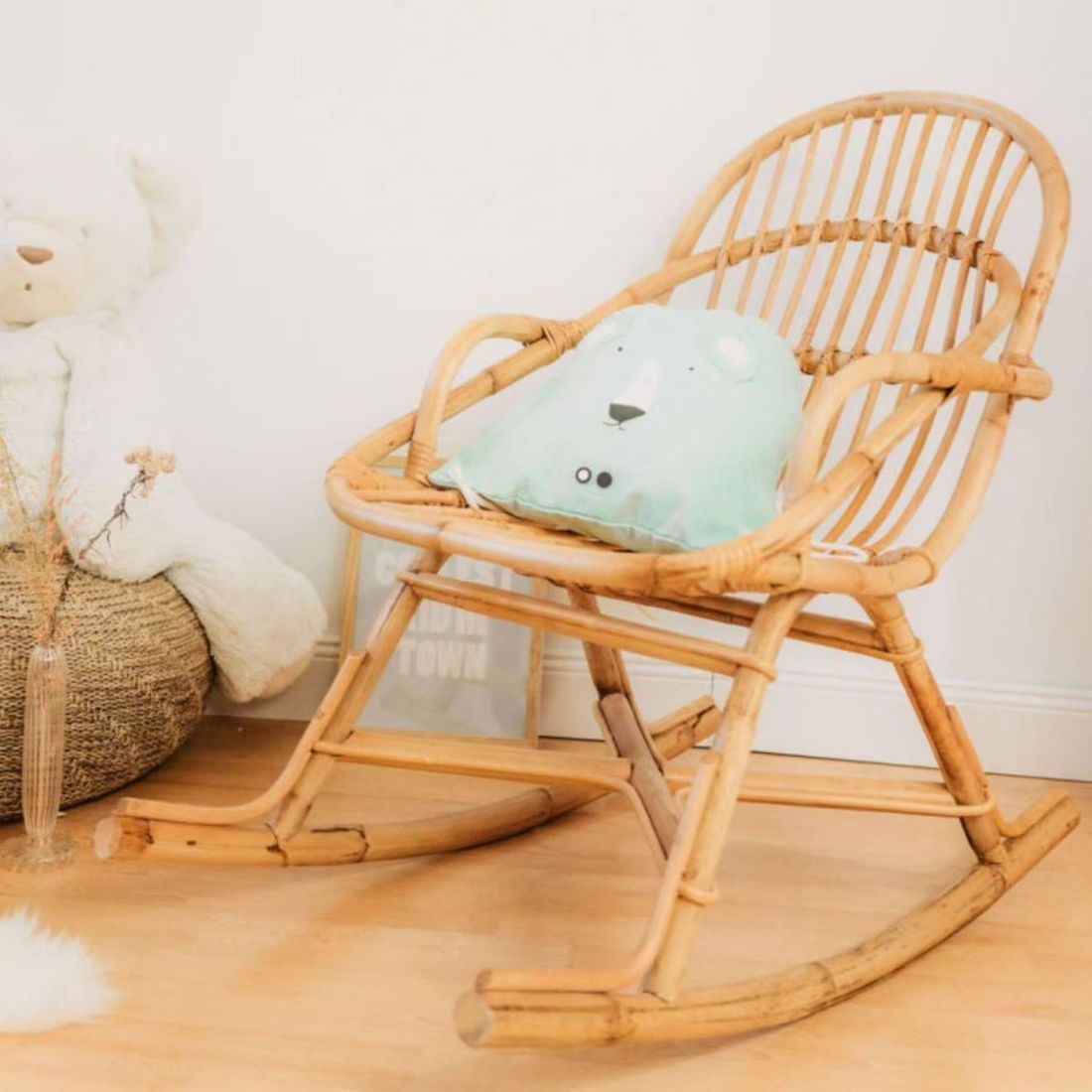 Rocking-chair Enfant En Rotin - June Naturel (Saudara) - Image 1