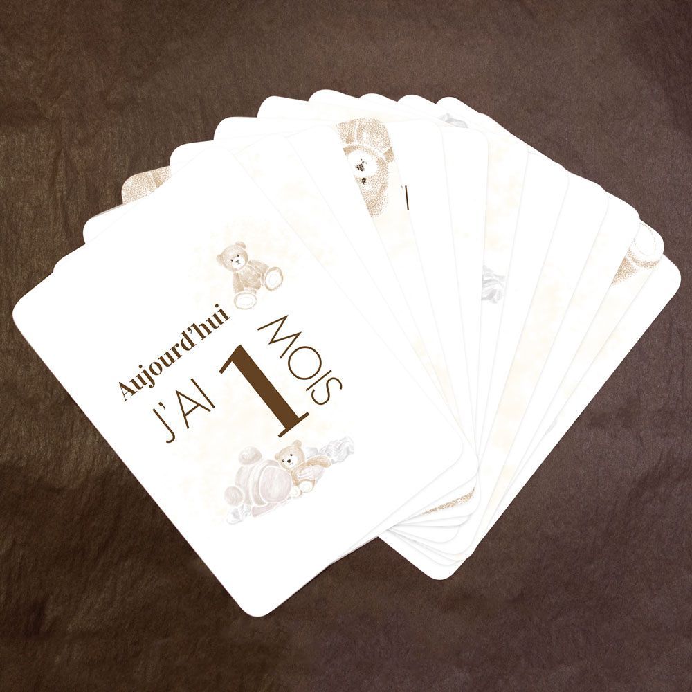 Cartes étapes bébé Ourson (Le Faire-Part Français) - Couverture