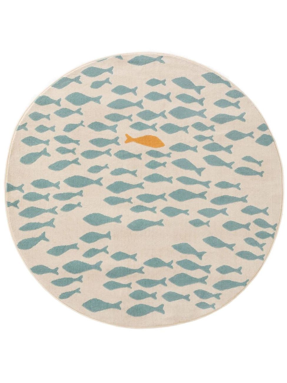 Tapis enfant beige/bleu d 120 rond (Benuta) - Image 1