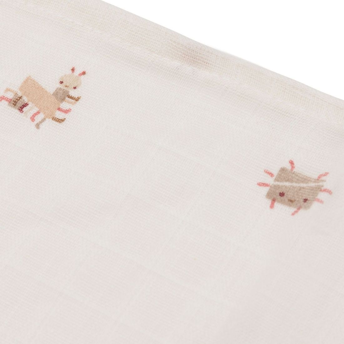 Lot de 3 mini langes en gaze de coton Animal Friends (31 x 31 cm) (Jollein) - Image 7