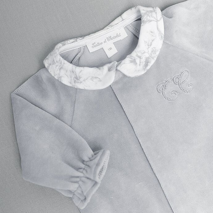 Pyjama Toile de Jouy Gris - 1 Mois (Tartine et Chocolat) - Image 5