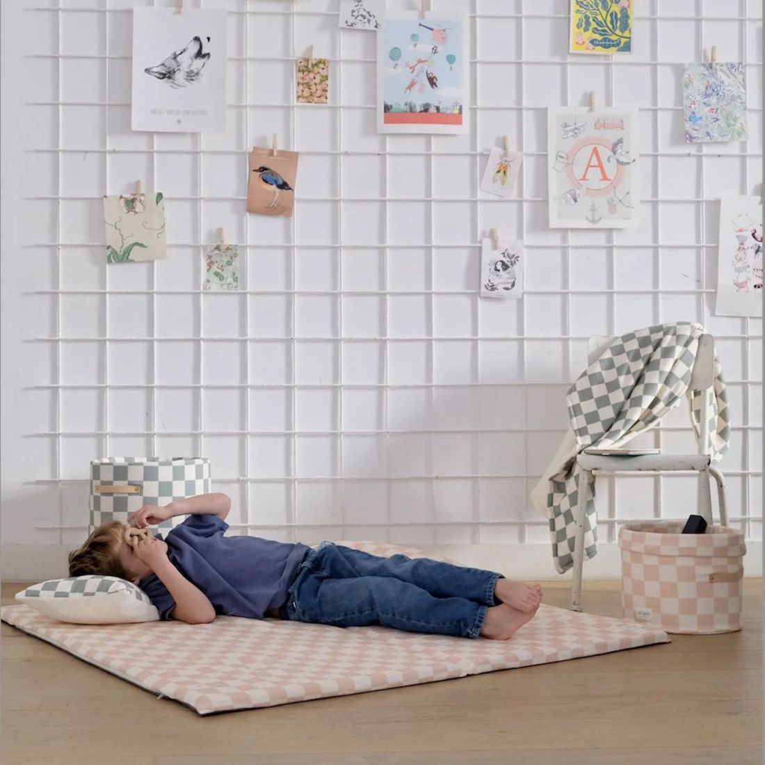Tapis de vie Damier Barbe à Papa (Mezamé Paris) - Image 2