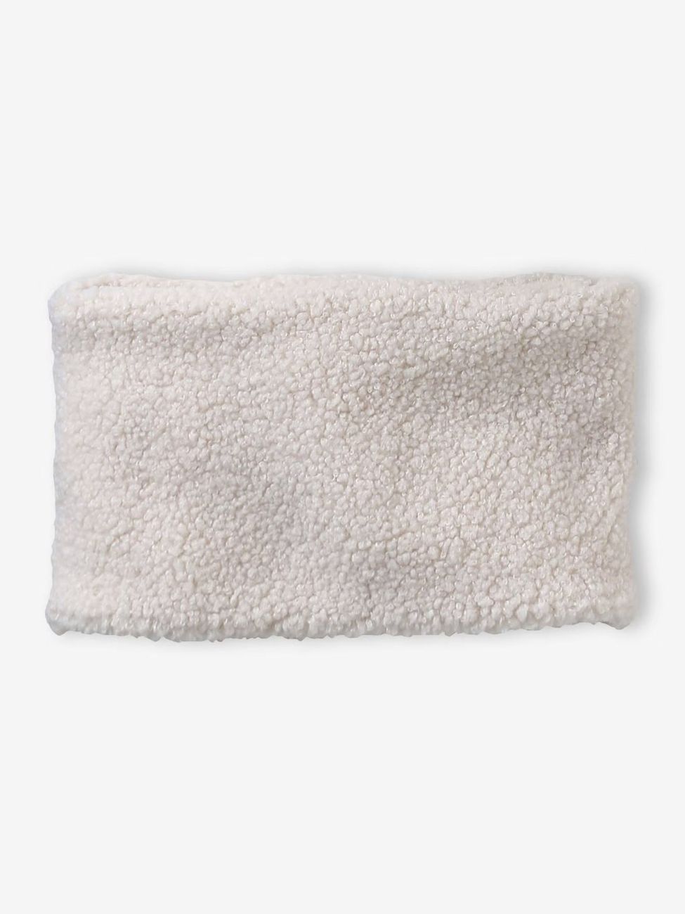 Ensemble bonnet, snood et moufles bébé en sherpa écru (Vertbaudet) - Image 2