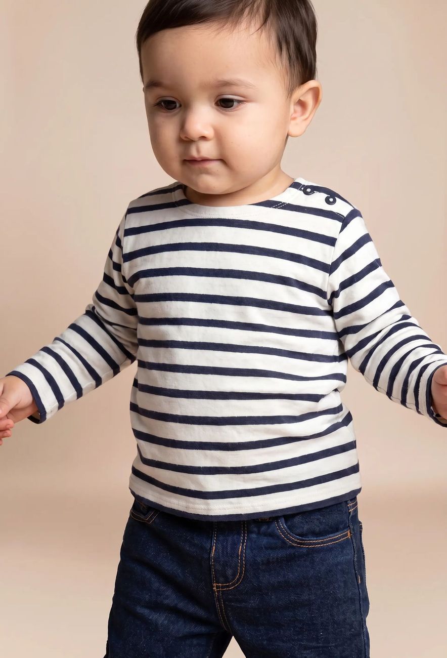 Marinière manches longues en coton BIO GOTS (Bout'Chou) - Couverture