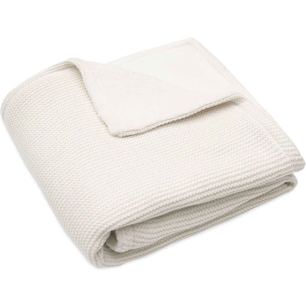 Couverture en polaire Basic Knit Ivory (75 x 100 cm) (Jollein) - Couverture