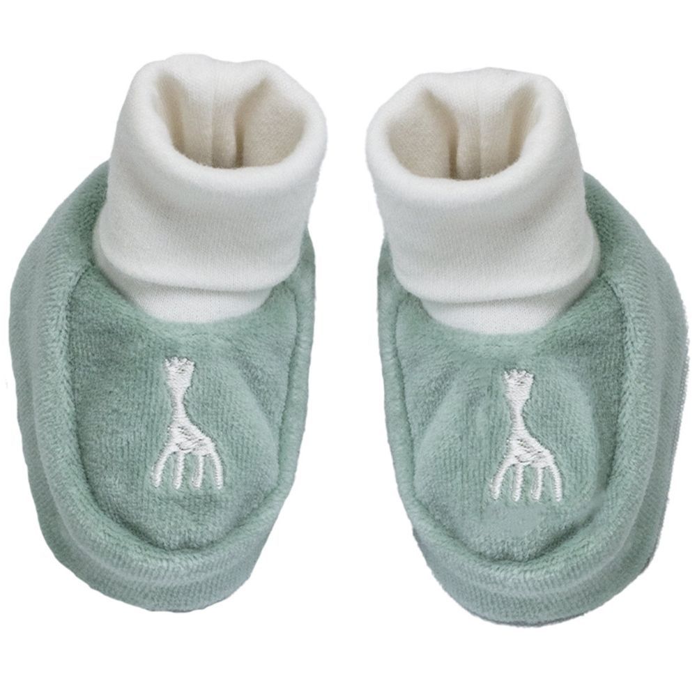 Chaussons Sophie la girafe Olive (1-3 mois) (Trois Kilos Sept) - Image 1