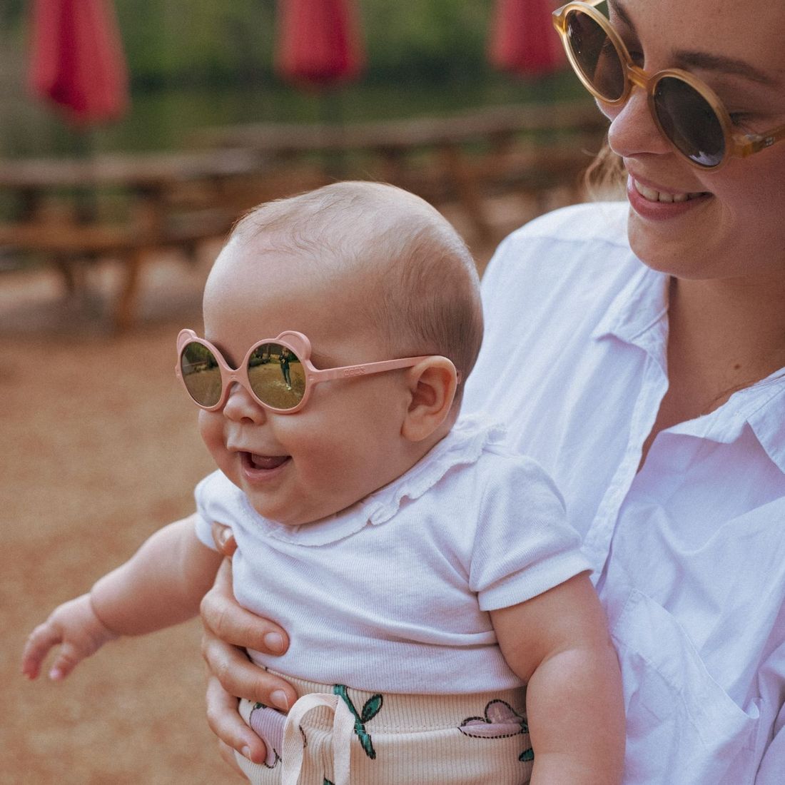Lunettes de soleil Ourson Rose pêche (0-12 mois) (KI ET LA) - Image 5