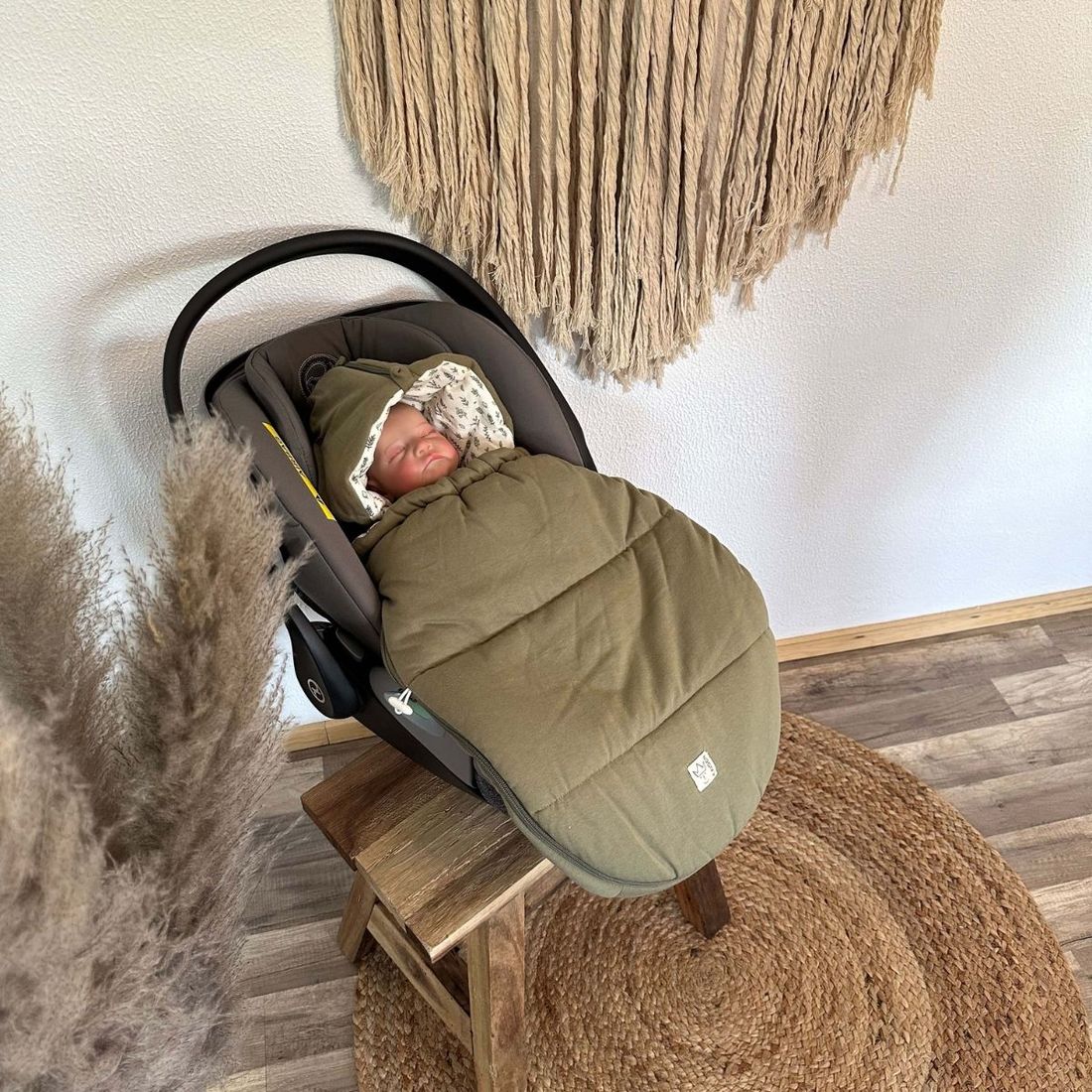 Chancelière bébé jersey Hooded olive green (Kaiser) - Image 5