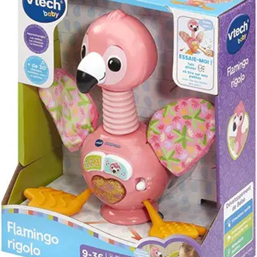 Peluche interactive Flamingo Rigolo - Rose (Vtech Baby) - Image 1