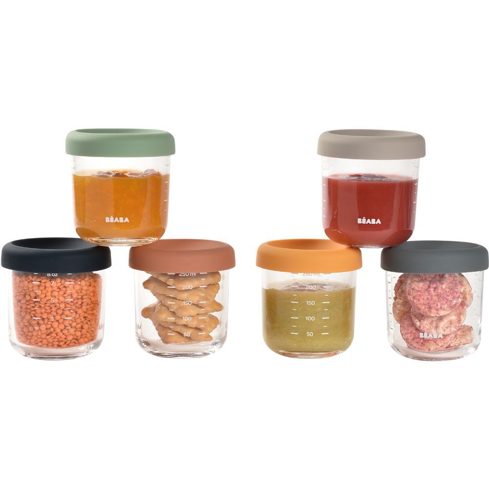 Coffret 6 portions verre sunrise color mix (250 ml) (Béaba) - Image 10