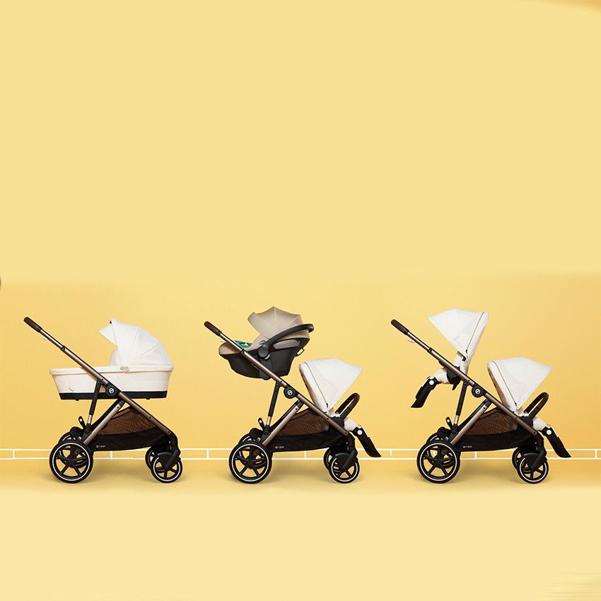 Poussette Gazelle S singel/double - Châssis Taupe / Siège Seashell Beige - Beige (Cybex) - Image 8