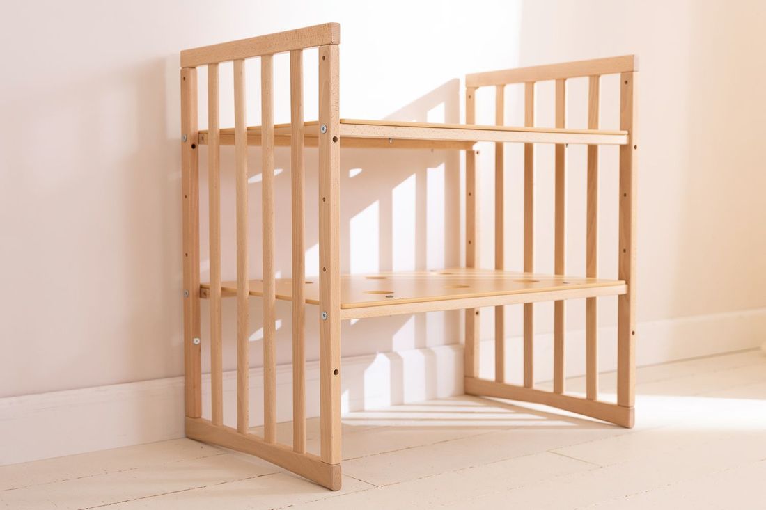 - Berceau Évolutif 7 en 1 Ovale avec Matelas - Naturel - Naturel (Mon Lit Cabane) - Image 11