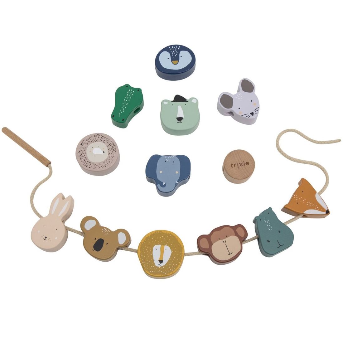 Perles en bois à enfiler All Animals (Trixie) - Image 1