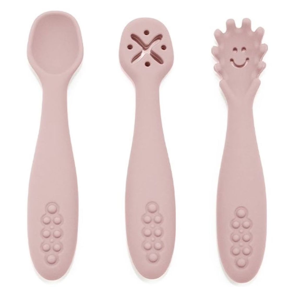 Lot De 3 Cuillères D'apprentissage En Silicone Rose (Babireva) - Couverture