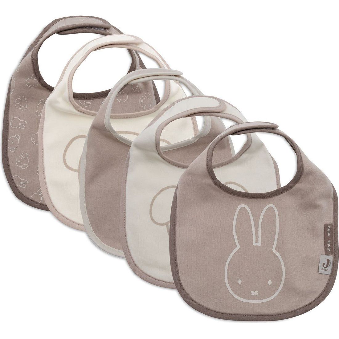 Lot de 5 bavoirs imperméables Miffy and Friends (Jollein) - Couverture
